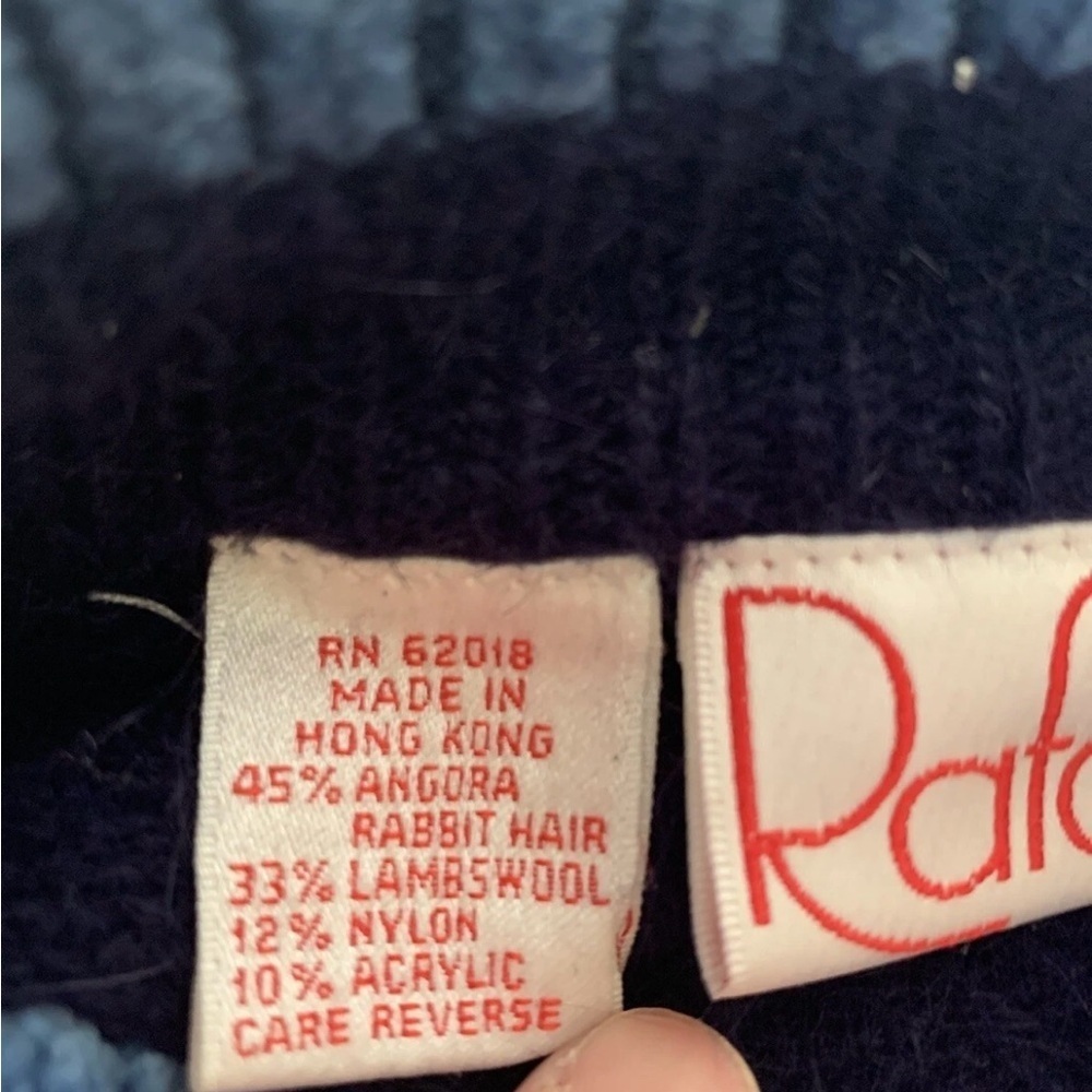 Vtg Rafaella Angora & Wool Nordic Reindeer Christmas Holiday Winter’s Sweater - Picture 9 of 11
